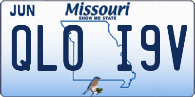 MO license plate QL0I9V