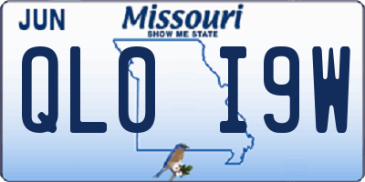 MO license plate QL0I9W