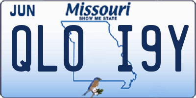 MO license plate QL0I9Y