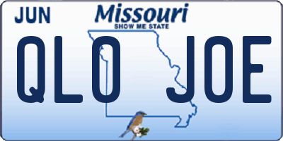 MO license plate QL0J0E