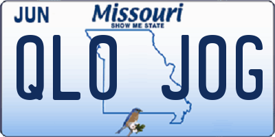 MO license plate QL0J0G