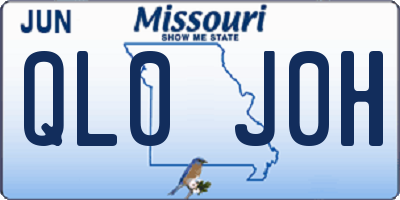 MO license plate QL0J0H