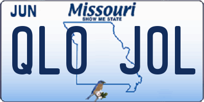 MO license plate QL0J0L