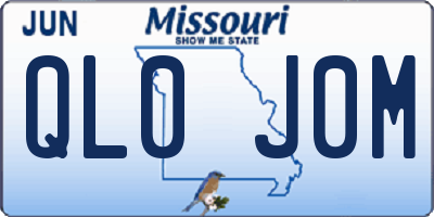MO license plate QL0J0M