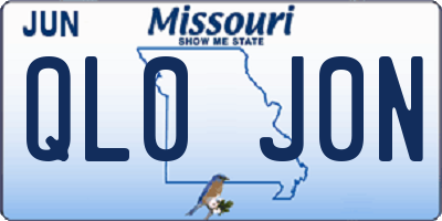 MO license plate QL0J0N