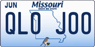 MO license plate QL0J0O