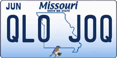 MO license plate QL0J0Q