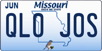 MO license plate QL0J0S