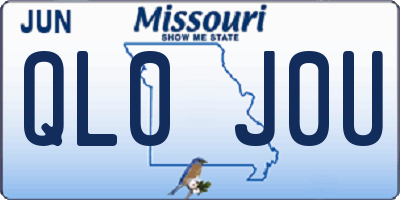 MO license plate QL0J0U
