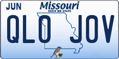 MO license plate QL0J0V
