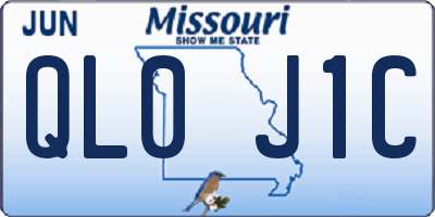 MO license plate QL0J1C