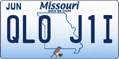 MO license plate QL0J1I