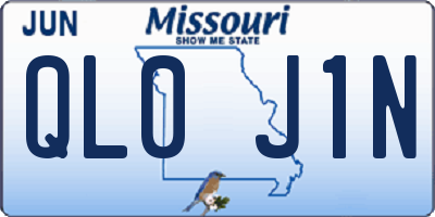 MO license plate QL0J1N