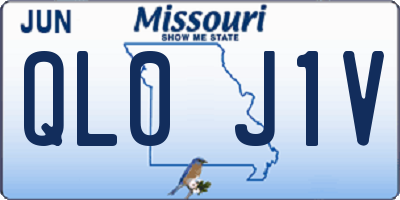 MO license plate QL0J1V