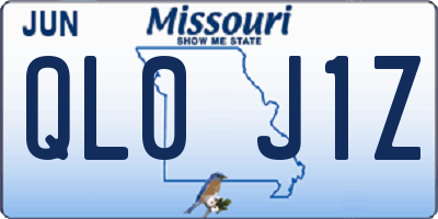 MO license plate QL0J1Z