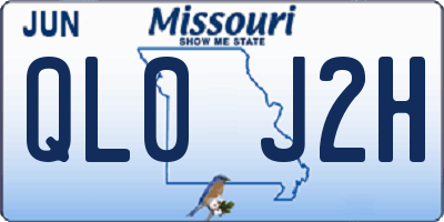 MO license plate QL0J2H
