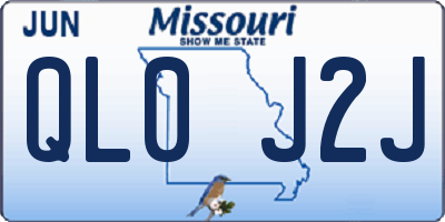 MO license plate QL0J2J