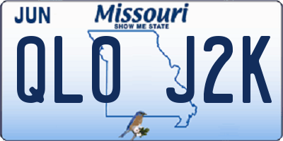 MO license plate QL0J2K