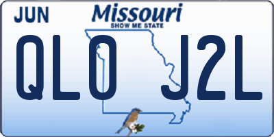 MO license plate QL0J2L