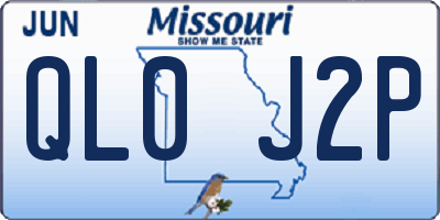 MO license plate QL0J2P