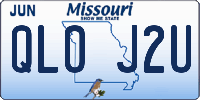 MO license plate QL0J2U