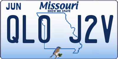 MO license plate QL0J2V