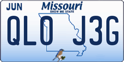 MO license plate QL0J3G