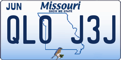 MO license plate QL0J3J