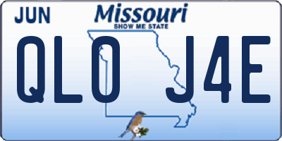 MO license plate QL0J4E