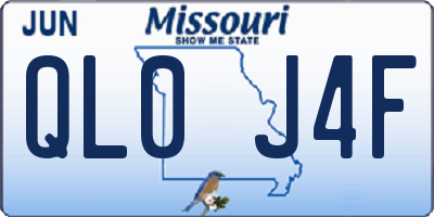 MO license plate QL0J4F