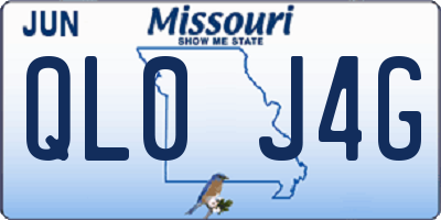 MO license plate QL0J4G