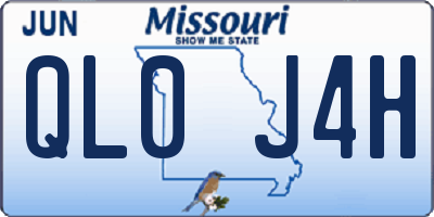MO license plate QL0J4H