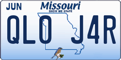 MO license plate QL0J4R