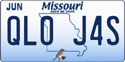 MO license plate QL0J4S