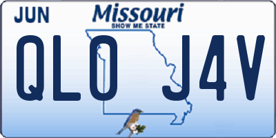 MO license plate QL0J4V