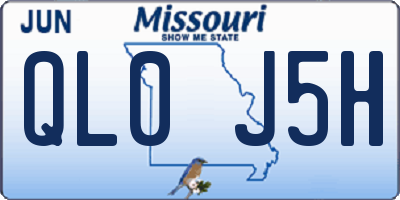 MO license plate QL0J5H