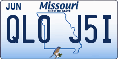 MO license plate QL0J5I