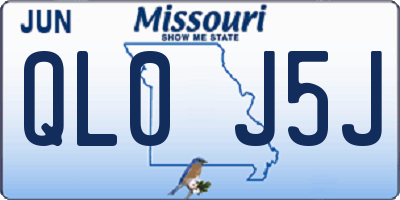 MO license plate QL0J5J