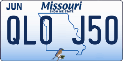 MO license plate QL0J5O