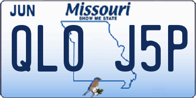 MO license plate QL0J5P