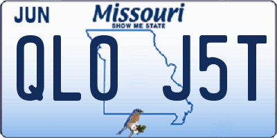 MO license plate QL0J5T