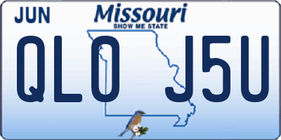 MO license plate QL0J5U