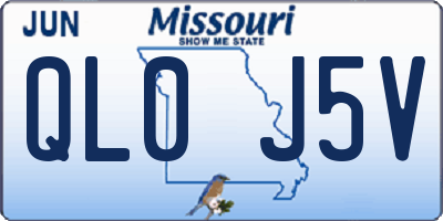 MO license plate QL0J5V
