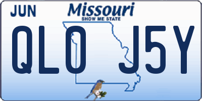 MO license plate QL0J5Y