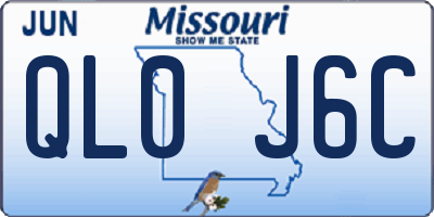 MO license plate QL0J6C