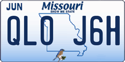 MO license plate QL0J6H
