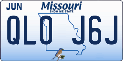 MO license plate QL0J6J