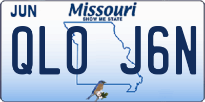 MO license plate QL0J6N