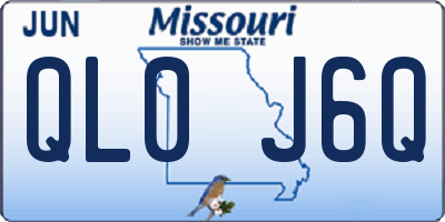 MO license plate QL0J6Q