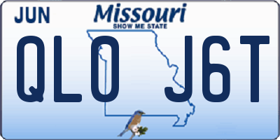 MO license plate QL0J6T
